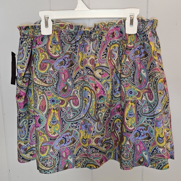NWT Peek Paisley Girls Skirt with Pockets and Elastic Waist, Size 3XL/14 - Picture 9 of 11